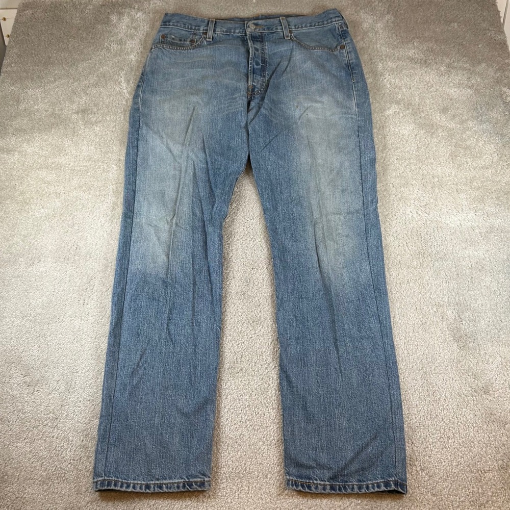 Vintage Y2K Levis 501 Original Fit Jeans Mens 36x32 Blue Straight Leg Button Fly